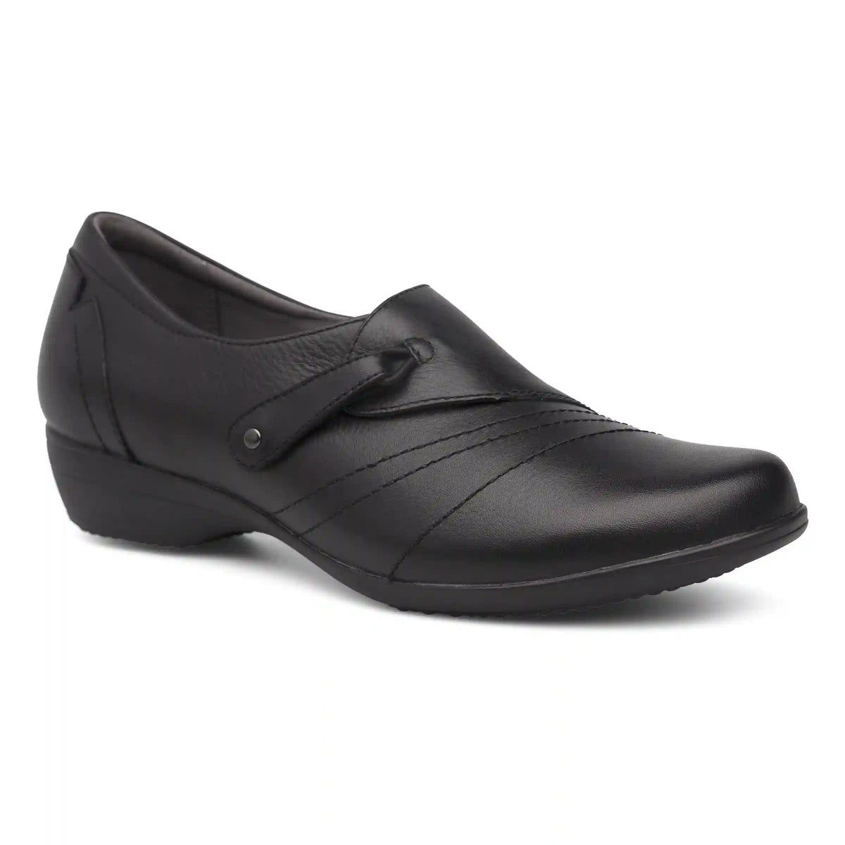 Franny Wide Black Leather