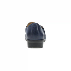Collette Wide Navy Burnished Nubuck
